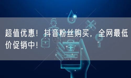 超值优惠！抖音粉丝购买，全网最低价促销中！