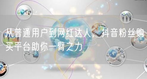 从普通用户到网红达人,抖音粉丝购买平台助你一臂之力