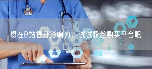 想在B站提升影响力？试试粉丝购买平台吧！