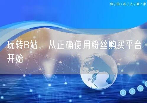 玩转B站，从正确使用粉丝购买平台开始