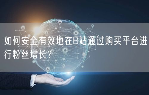 如何安全有效地在B站通过购买平台进行粉丝增长？