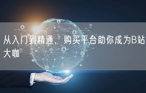 从入门到精通，购买平台助你成为B站大咖